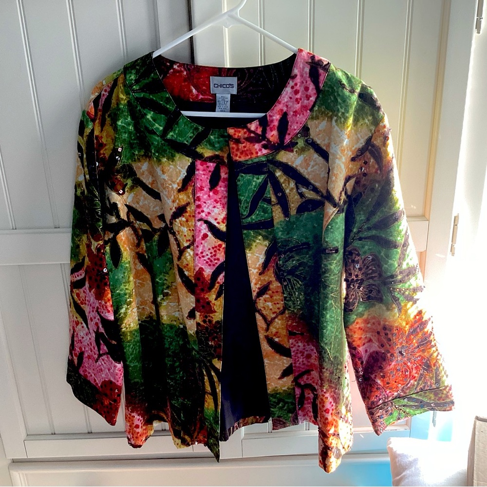 Chicos..size 3. Colorful design, by Chico. Vibrant colors.